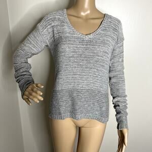 Gilly Hicks Gray Knit V Neck Sweater